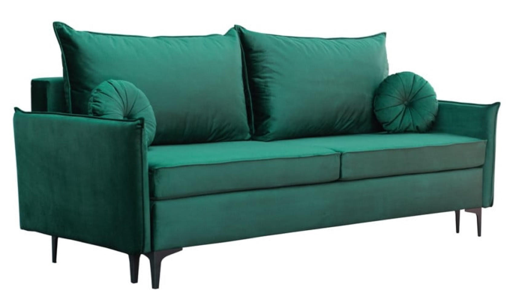 SITZSOFA Flaschengrün LEA Mit Schlaffunktion - Grün, Textil (215/96/94cm) - Sepro Meble