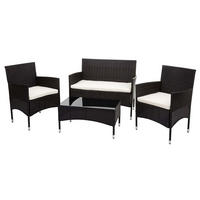 GARTEN-SET Braun Kissen Creme - Braun, Metall - PROREGAL