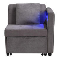 SOFABETT 177/68/65 cm Dunkelgrau - Dunkelgrau, Textil (68/65/177cm)