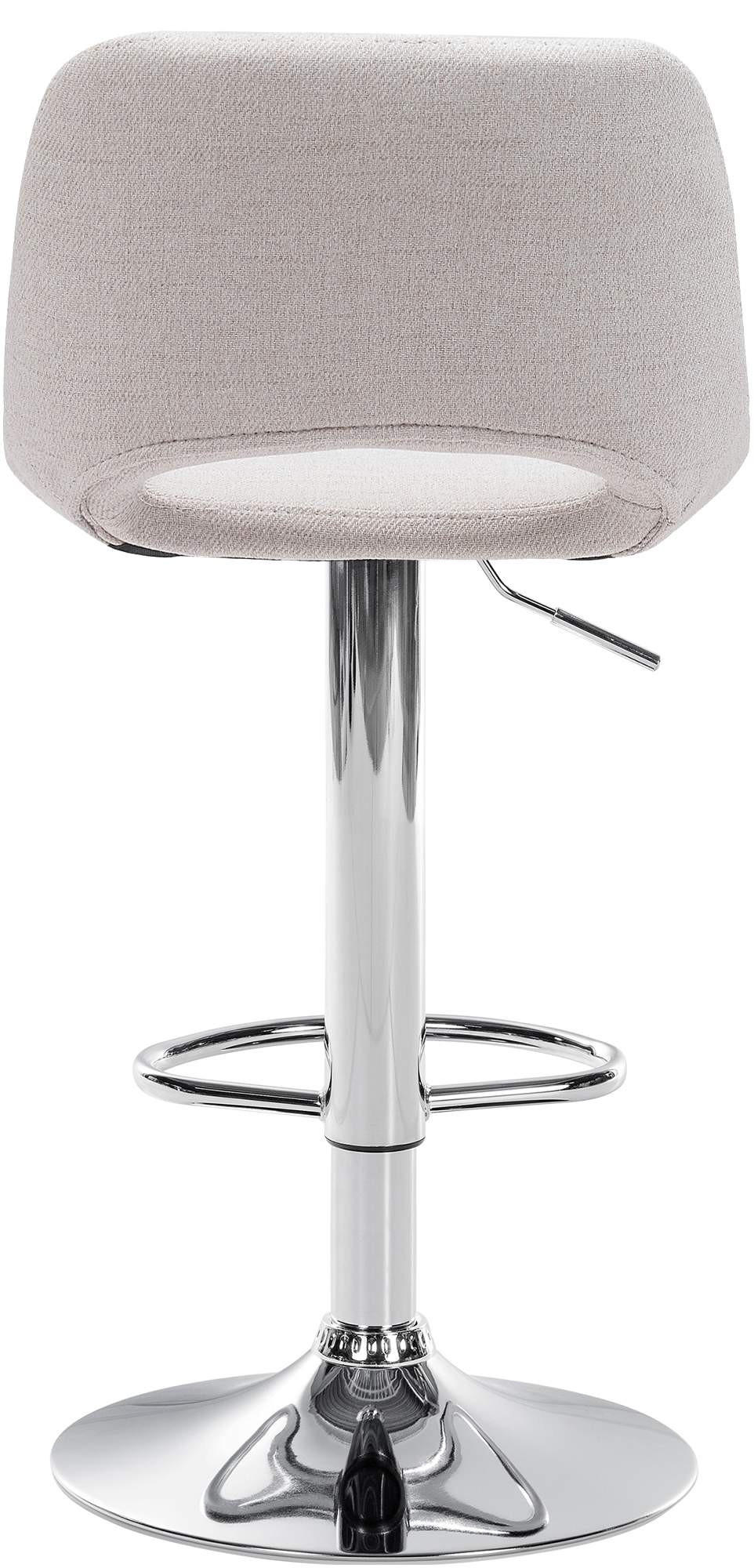 BARHOCKER JAKSON Creme Stoff Chrom - Creme, Textil/Metall (42/86/46cm) - DELUKE