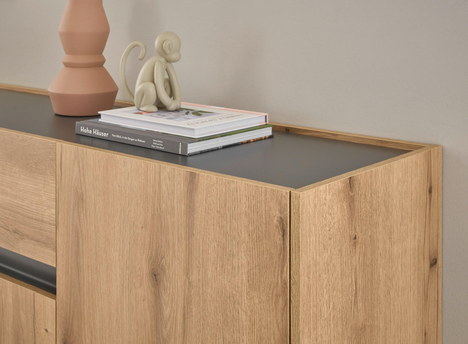Thumbnail - Furn.Design Sideboard, Weiß, Eiche, Holzwerkstoff, Nachbildung, 4 Fächer, 312x198x42 cm, Wohnzimmer, Kommoden & Sideboar...
