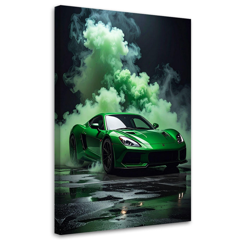 LEINWANDBILD Kraftfahrzeuge 40x60cm - Grün, Textil (40/60cm) - Feeby