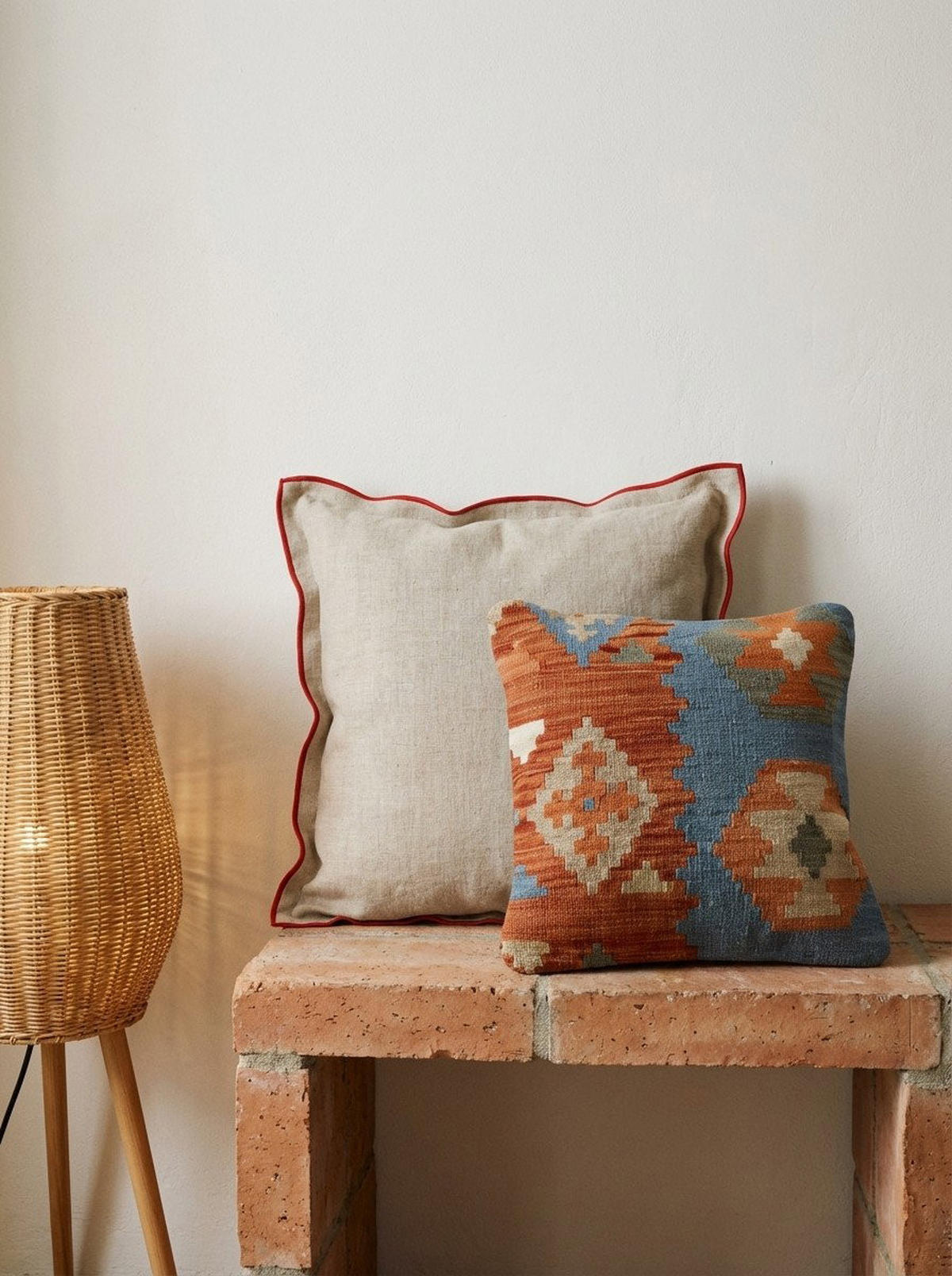 KELIM-KISSEN Mehrfarbig 50/50 cm Schurwolle - Multicolor, Textil (50/50cm) - Looma