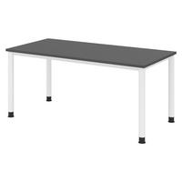 SCHREIBTISCH Serie-H 80/160/74 cm in Graphitfarben/Weiß - Graphitfarben/Weiß, Holzwerkstoff (80/160/74cm) - bümö