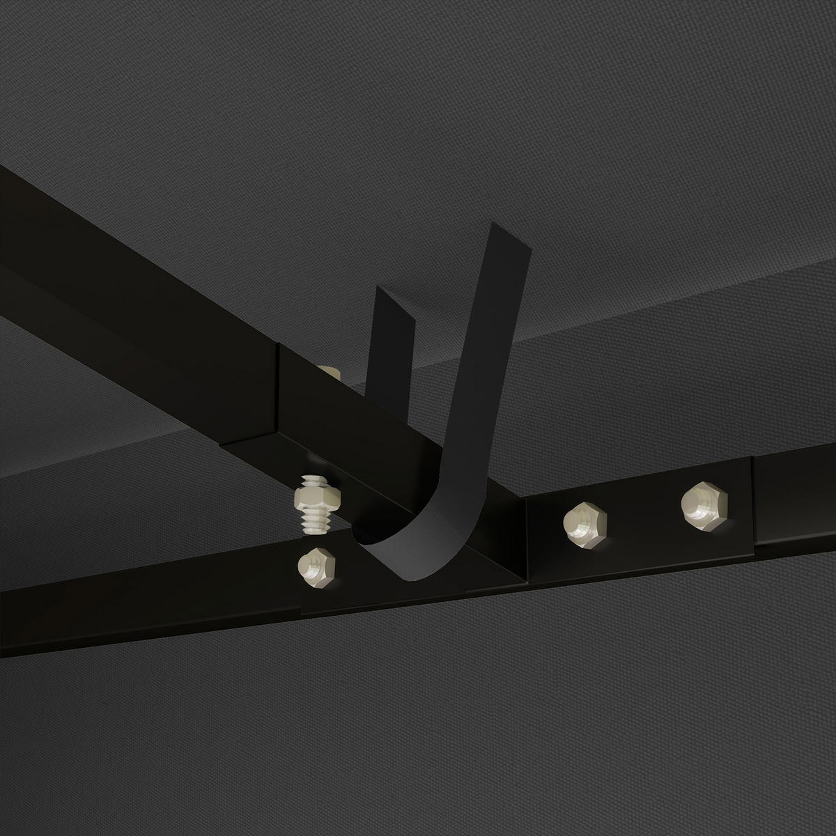 ERSATZDACH für Pavillon 3 x 3 m - Dunkelgrau, Kunststoff (298/1/298cm) - Outsunny