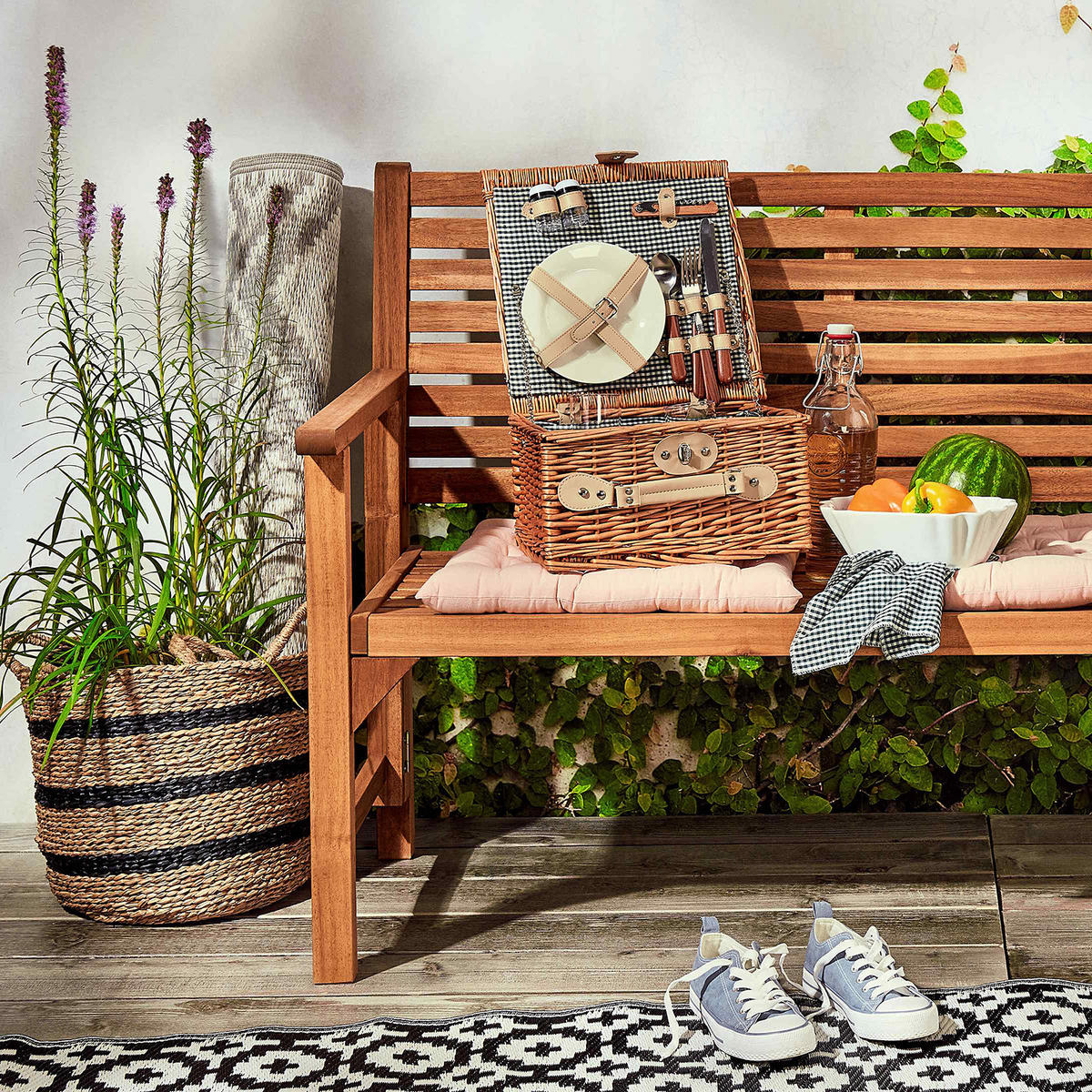 PICKNICKKORB (4er Set) A Day In The Park - Braun, Glas/Keramik (32/18/32cm) - Butlers