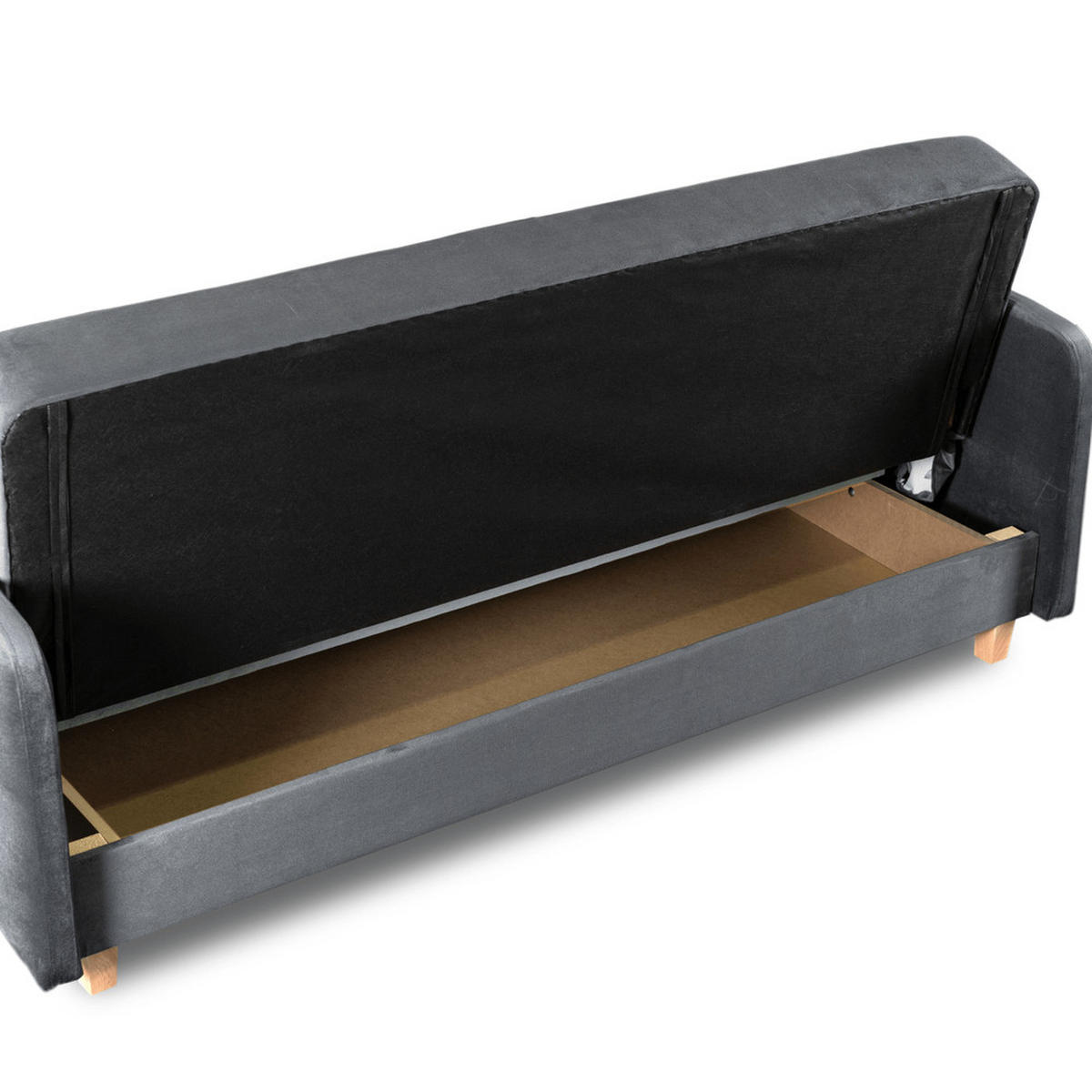 SCHLAFSOFA CUBA ausziehbar Zweisitzer Grau - Grau, Holz/Textil (199/96/85cm) - makarowski meble