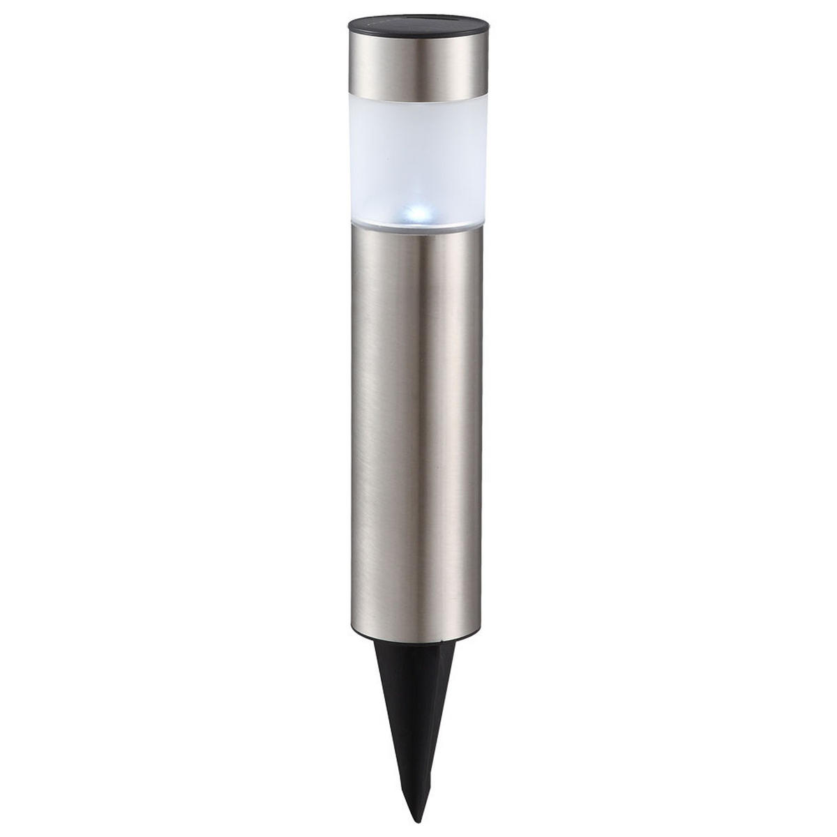 LED AUSSENLEUCHTE Edelstahl Silber 4er Set - Silberfarben, Metall (6.3/6.3/28cm) - Globo Lighting