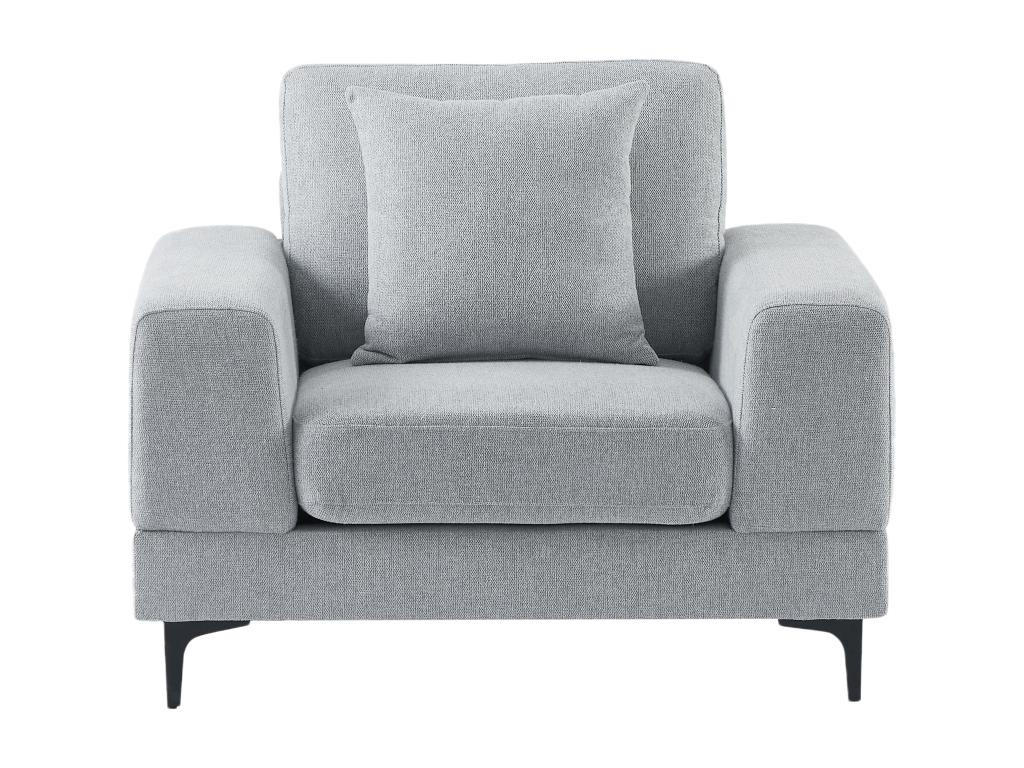 SESSEL - Strukturstoff - Hellgrau - JAMOLO - Hellgrau, Textil (89/82/107cm) - Vente-Unique