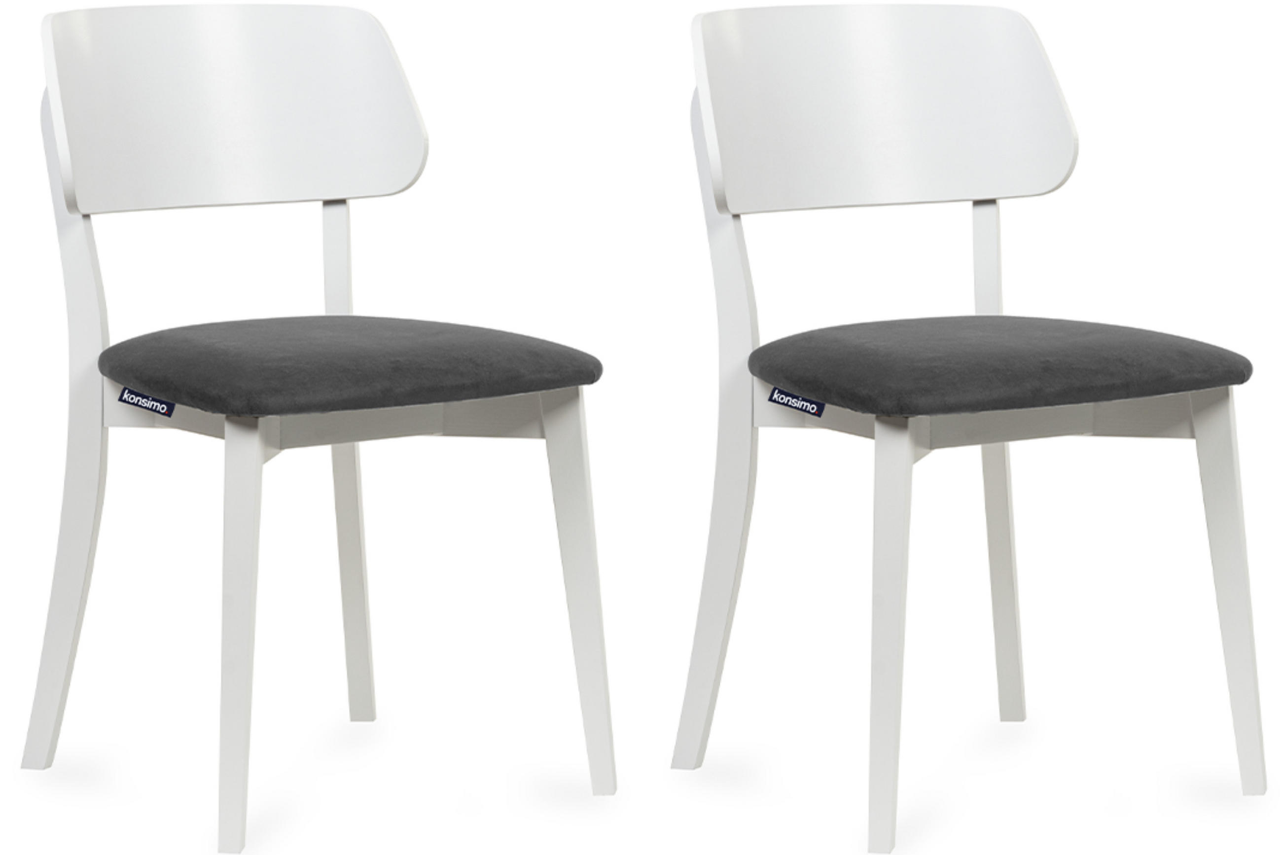 Konsimo® Esszimmerstühle Grau, Weiß 47x81x45 cm