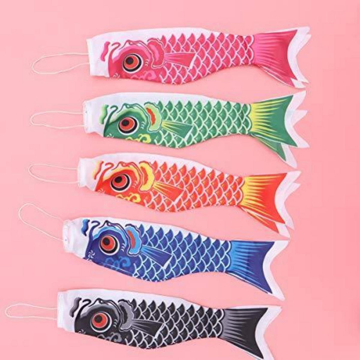 WINDSACK 5-teiliges Set Karpfen-Dekoration 40 cm - Multicolor, Textil (37/10/5cm)