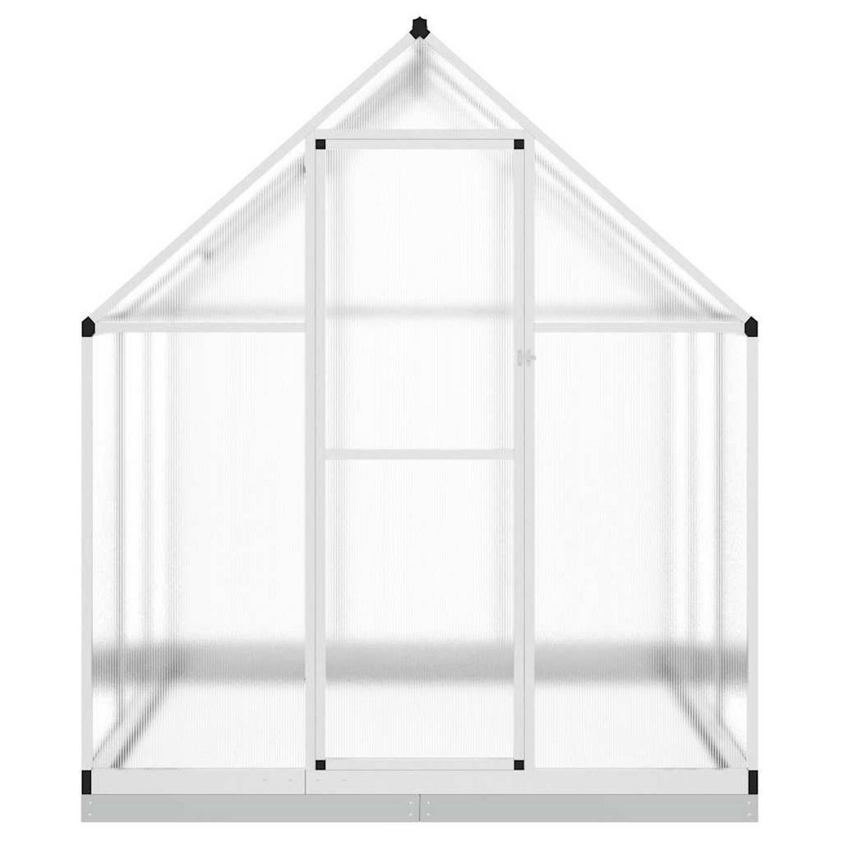 GEWÄCHSHAUS mit Fundamentrahmen Silbern 169x169x202 Aluminimum - Silberfarben, Metall (169/202/169cm)