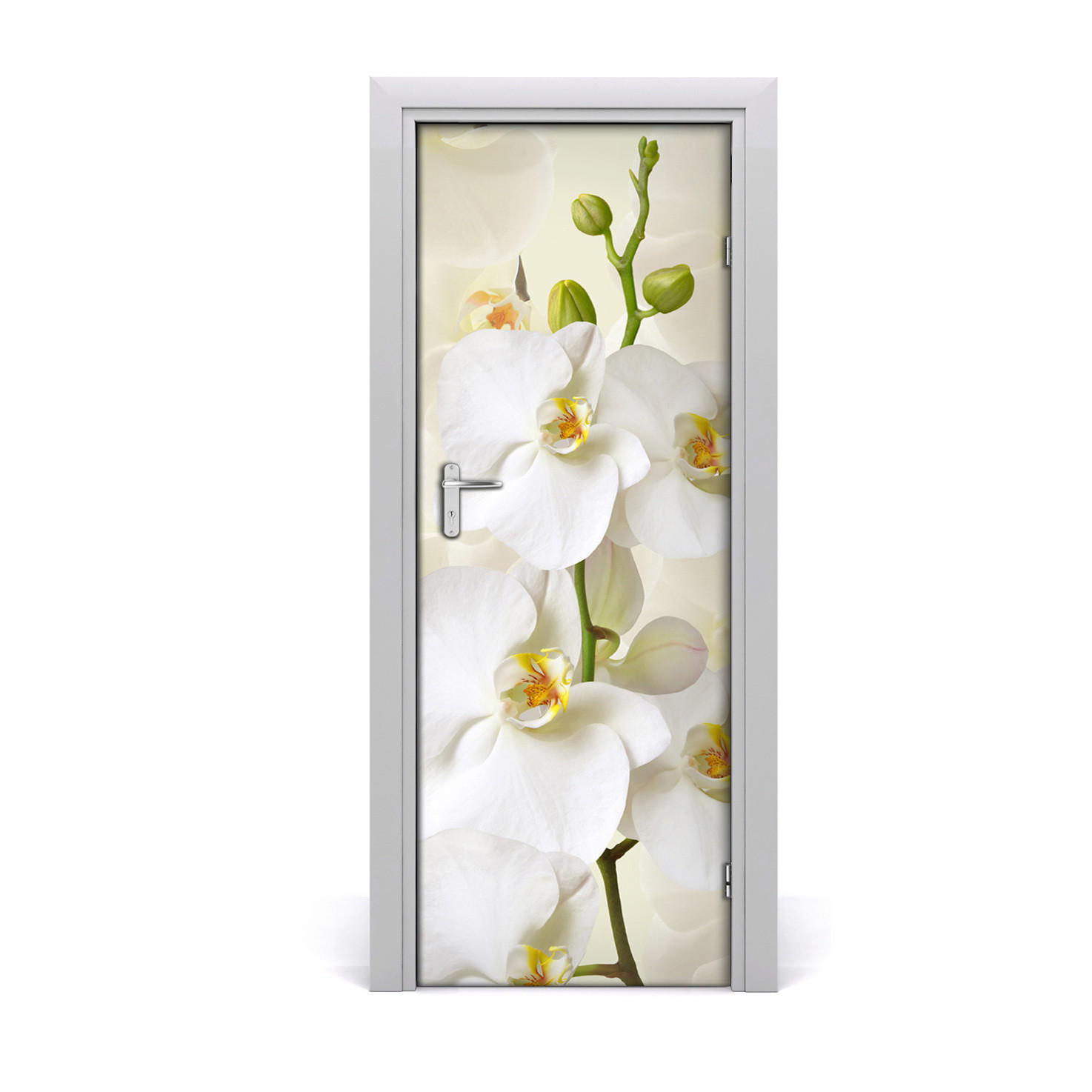 TÜRAUFKLEBER 75x205 cm Dekorativ für Türen - Creme, Kunststoff (75/205/0.01cm) - TULUP