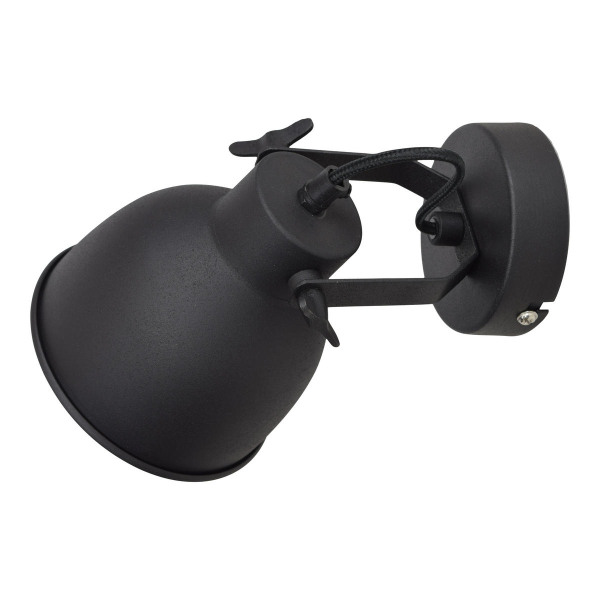 WANDLAMPE Industria Schwarz - Schwarz, Metall (14/16/19cm) - Urban Interiors