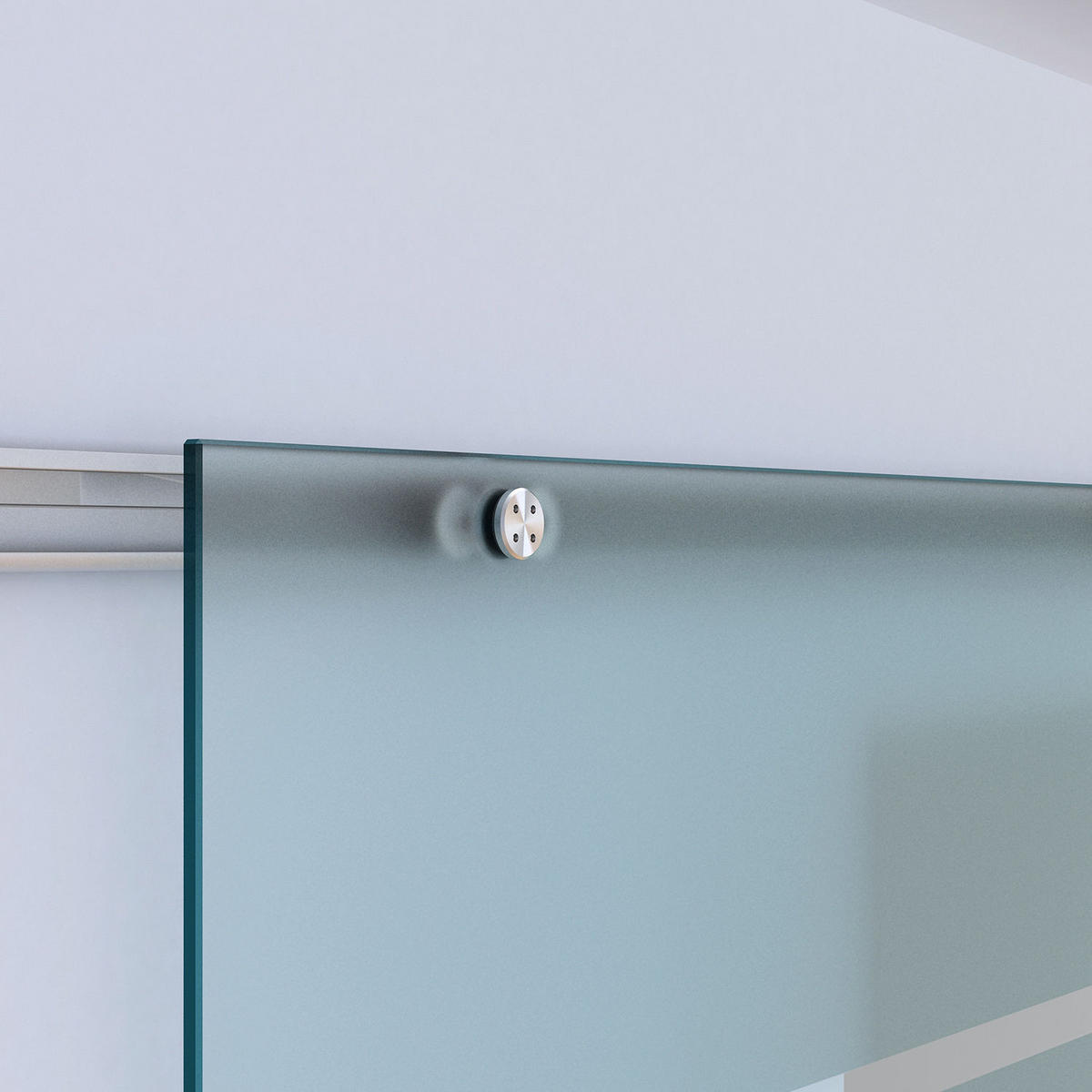 GLASSCHIEBETÜR Aluminium Sicherheitsglas Transparent - Transparent/Silberfarben, Glas/Metall (0.8/205/90cm) - HOMCOM