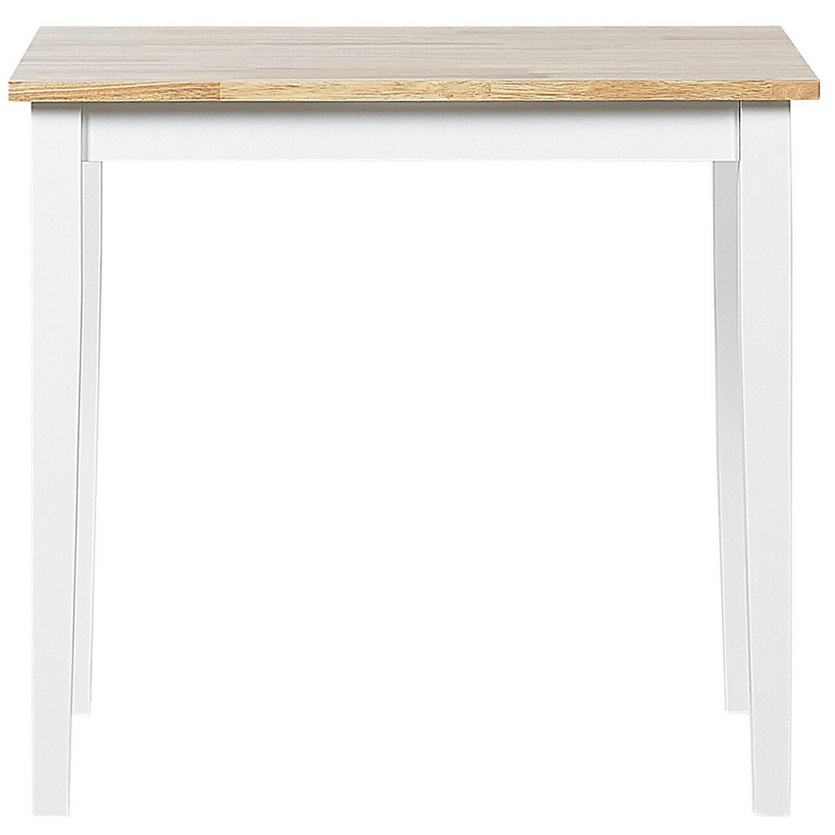 ESSTISCH Holz hellbraun/weiß 80/60 cm Battersby - Hellbraun/Weiß, Holz (80/60/74cm) - Beliani