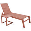 SONNENLIEGE mit Tisch Barbados Terracotta - Orange, Metall (61/95/198cm) - Happy Garden