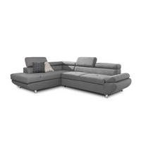 ECKSOFA Schlafsofa Panos In Esito - Grau, Holzwerkstoff/Textil (275/210cm) - Fun Möbel