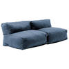 GARTENSOFA mit 2 Sitzplätzen, Pazifikblau - Blau, Textil - Oviala