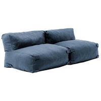 GARTENSOFA mit 2 Sitzplätzen, Pazifikblau - Blau, Textil - Oviala