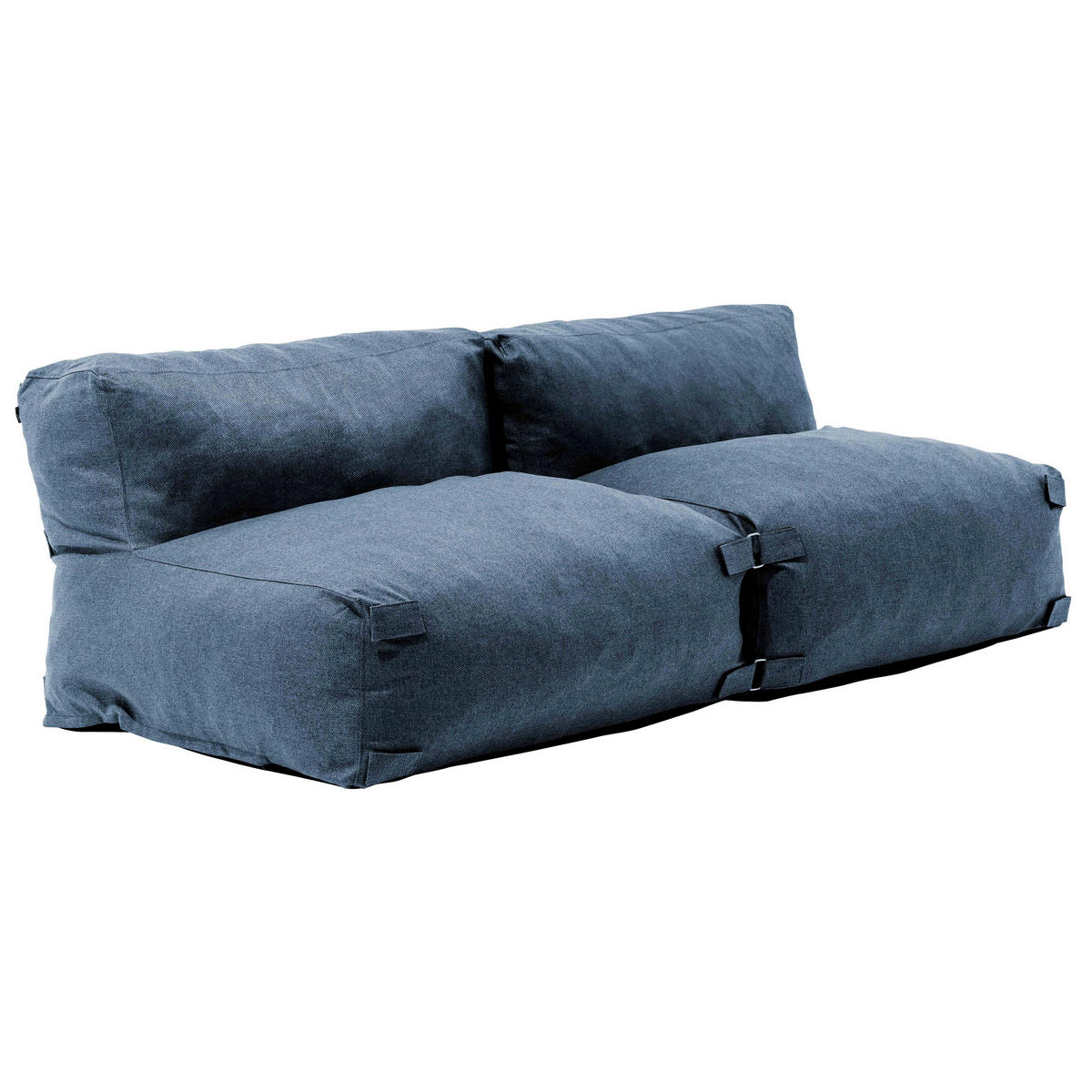 GARTENSOFA mit 2 Sitzplätzen, Pazifikblau - Blau, Textil - Oviala