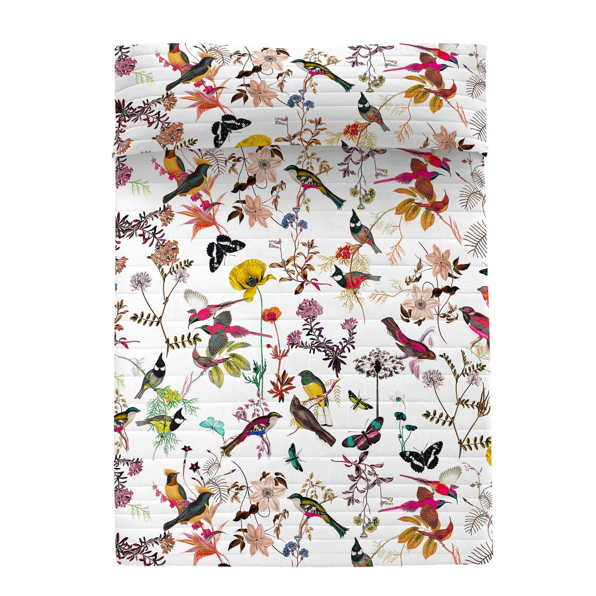 TAGESDECKE birds of paradise 240x260 cm (bett 135/140/150) mehrfarbig - Multicolor, Textil (240/260cm) - Happy Friday