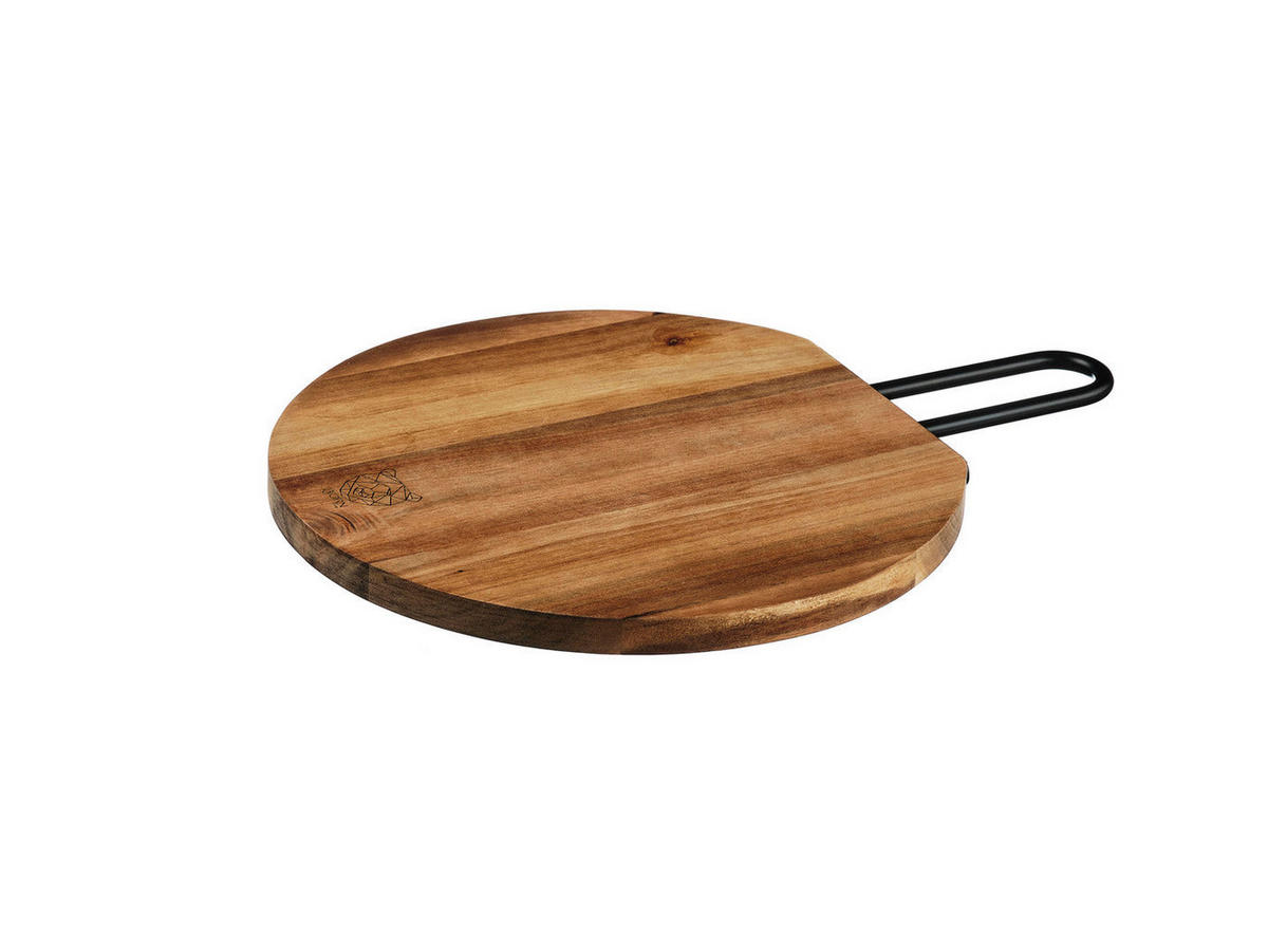 SCHNEIDEBRETT aus Akazienholz Stine - Ø26cm - Braun, Holz (26/35cm) - Björn