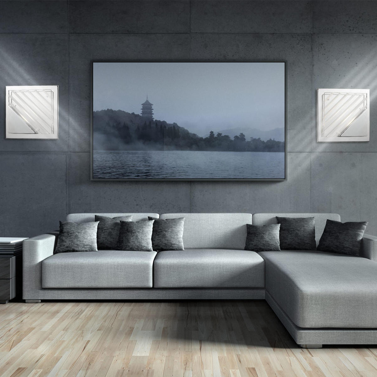 LED WANDLEUCHTE MIA Chrom Silber Aluminium - Silberfarben, Metall (15/6.5/15cm) - Esto