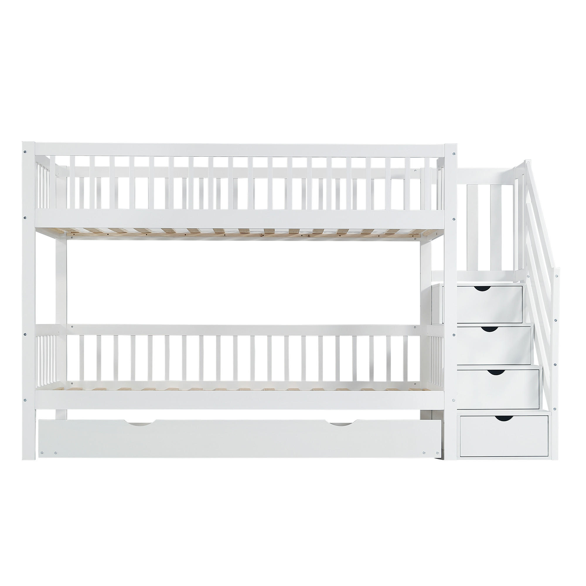 ETAGENBETT 90/200 cm + 90/190 cm Weiß - Weiß, Holz/Holzwerkstoff - Raumix