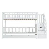 ETAGENBETT 90/200 cm + 90/190 cm Weiß - Weiß, Holz/Holzwerkstoff - Raumix