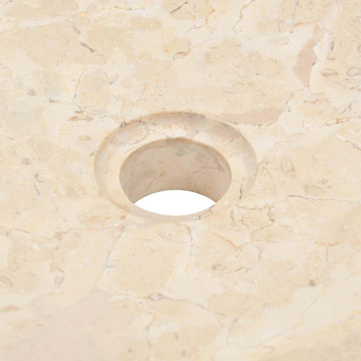 WASCHBECKEN Lackey 40/40/12 cm - Creme, Stein (40/12/40cm) - Nettlife