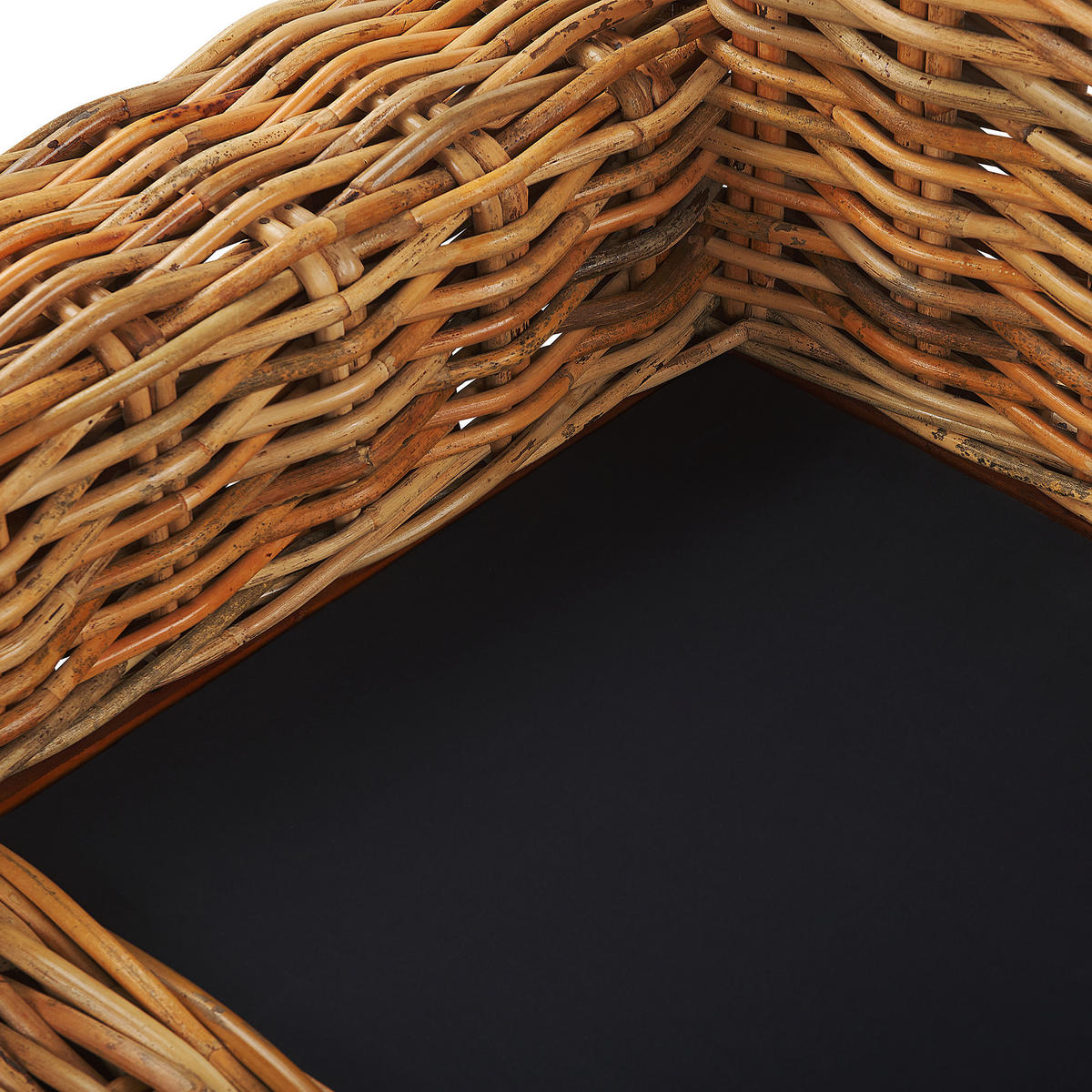 GARTENSOFA 3-Sitzer Rattan natürlich Auflagen cremeweiß Forli - Beige/Naturfarben, Naturmaterialien (218/67/94cm) - Beliani