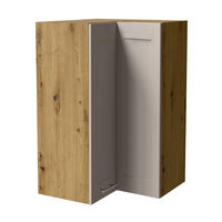 ECKHÄNGESCHRANK Oslo W14/60 Eiche Artisan / Kaschmir Matt 60 / 60 / 96cm - Kaschmir/Eiche Artisan, Holz/Holzwerkstoff (60/96/60cm) - Feldmann-Wohnen