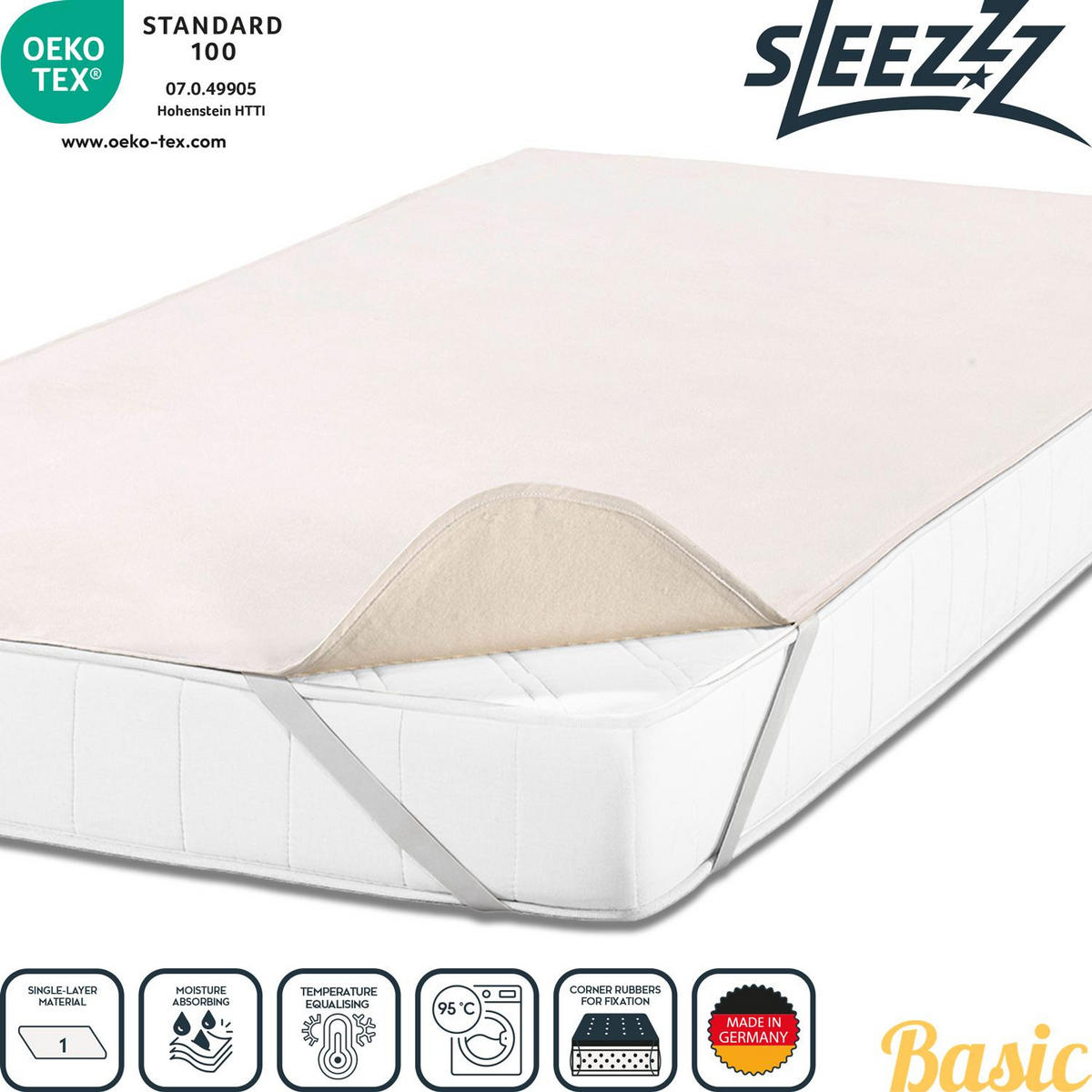 MATRATZENSCHONER Basic 180x200 cm - Weiß, Textil (180/200cm) - Sleezzz