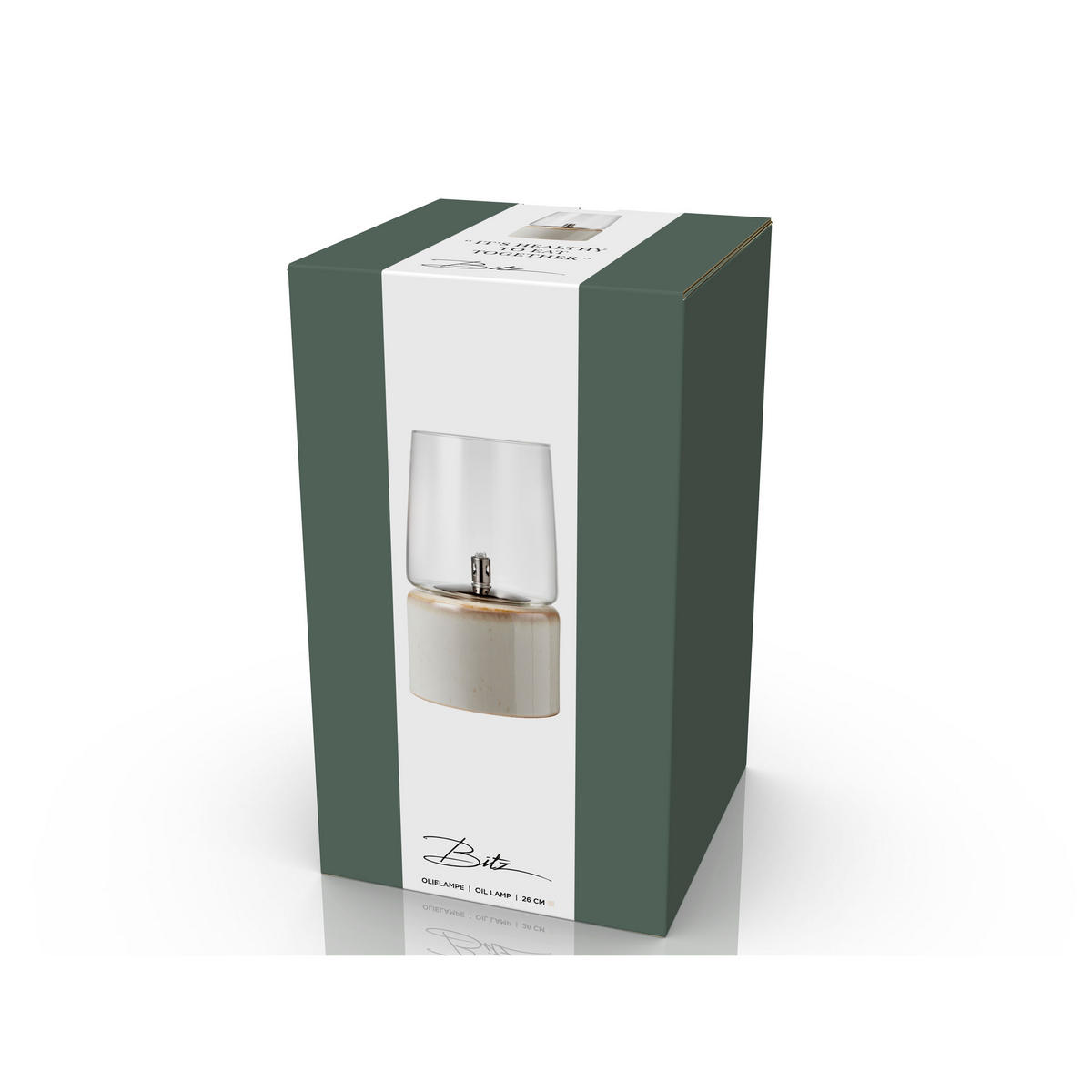 ÖLLAMPE Gastro D15 x 26 cm Creme Steingut/Stahl/Glas - Beige, Keramik (17/29.5/17cm) - Bitz