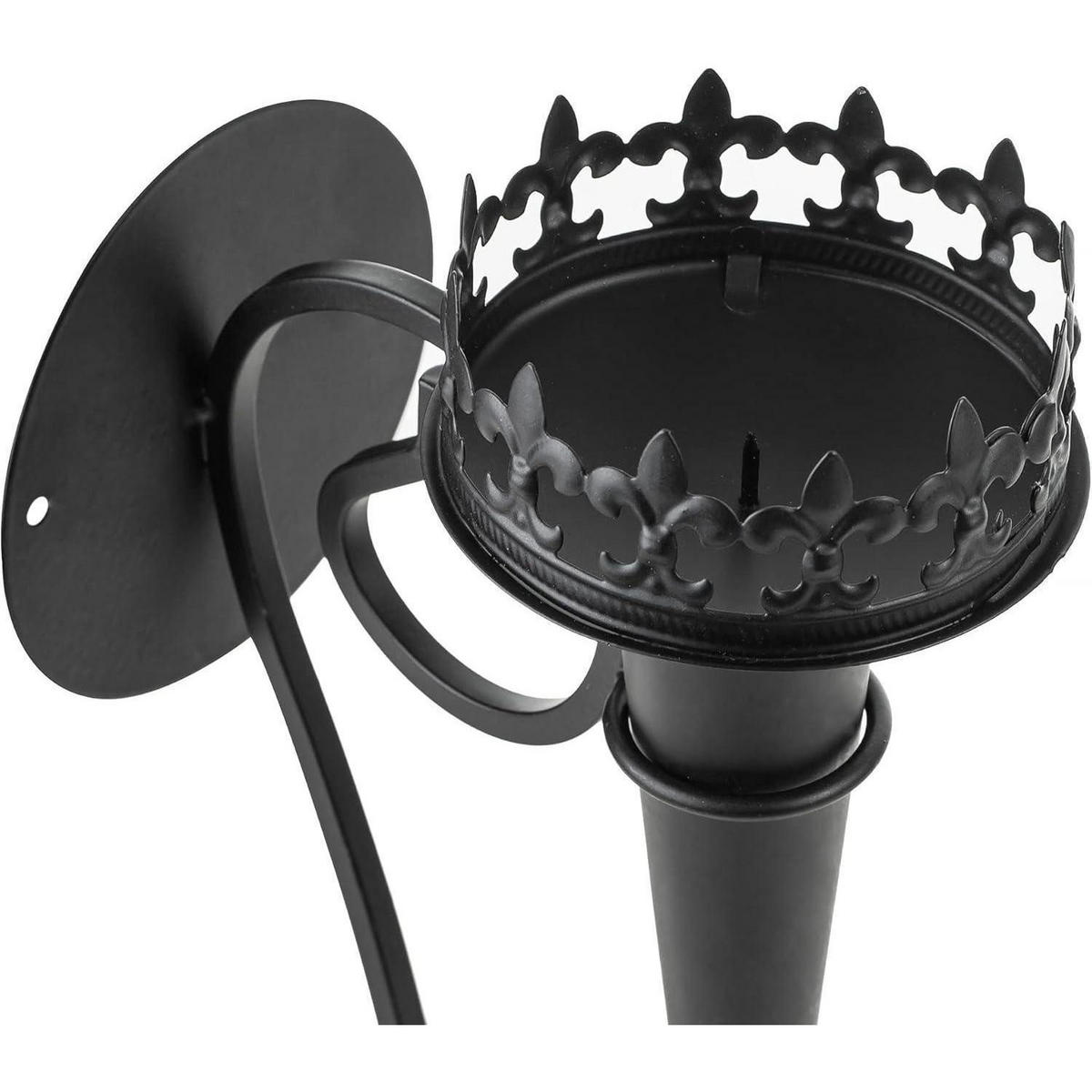 KERZENHALTER 2-teiliges Set 43 cm Schwarz - Schwarz, Metall (9.2/43/9.2cm)