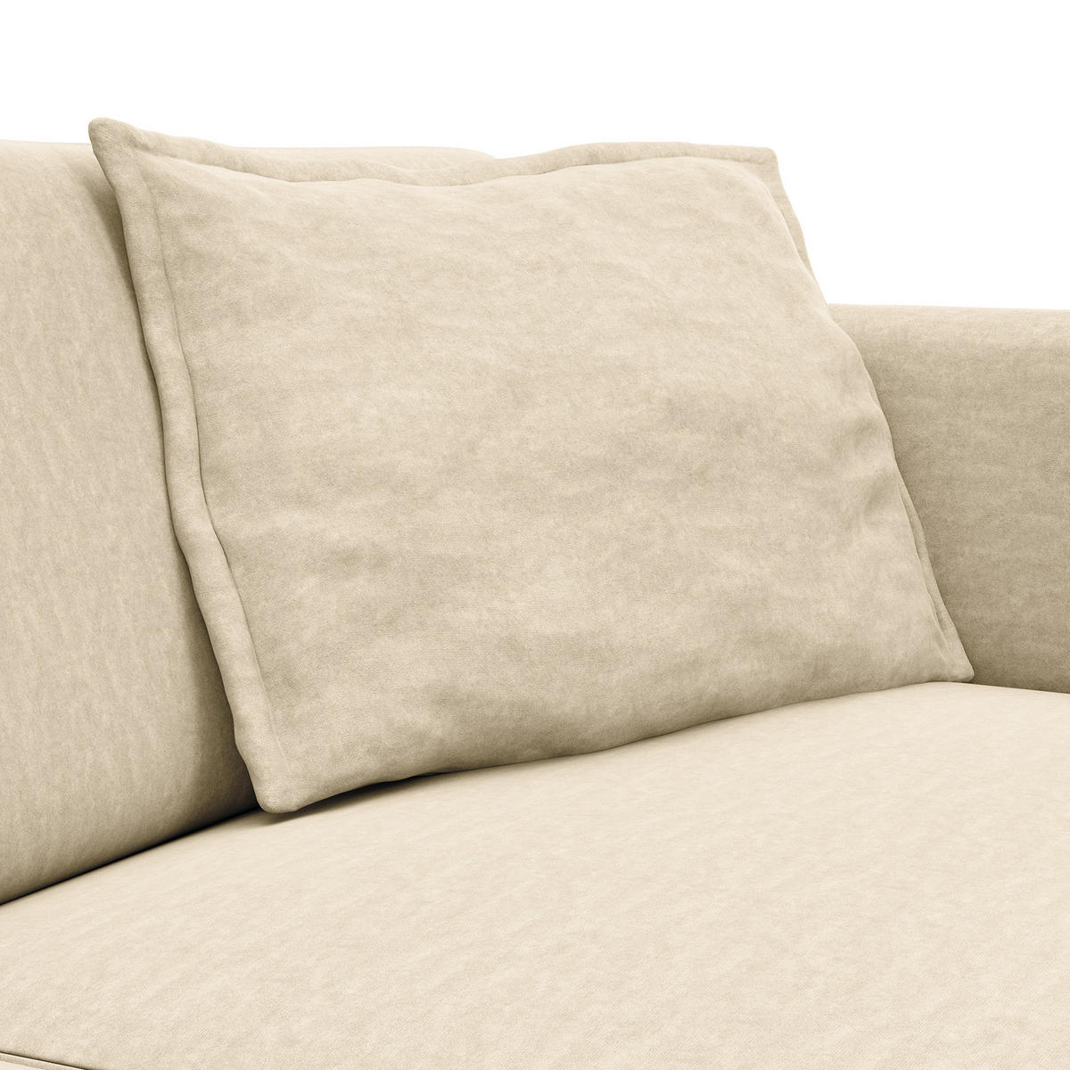 3-SITZER SOFA - Schwarz/Weiß, Kunststoff/Textil (219/84/117cm) - home24