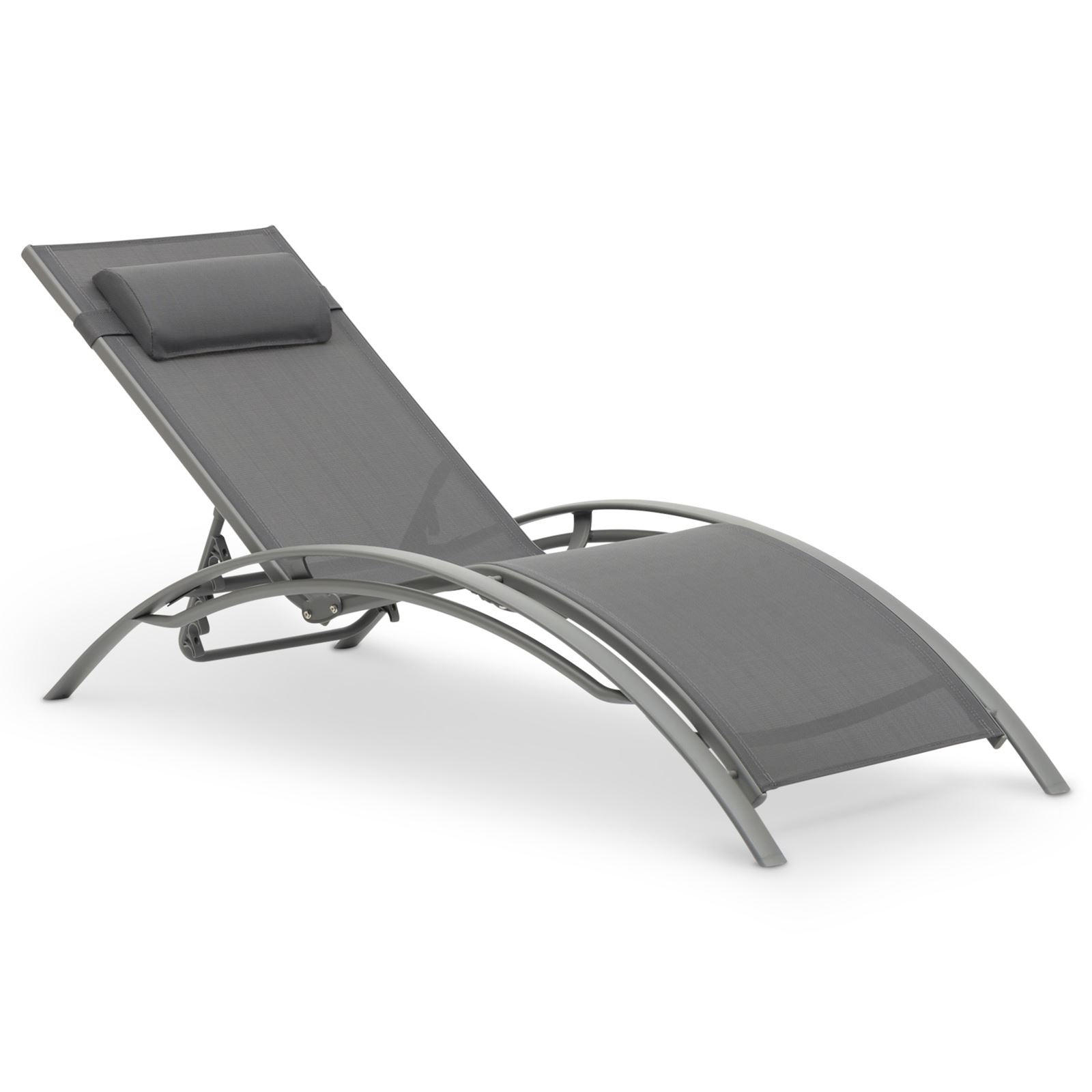 GARTENLIEGE RELAX grau - Grau, Textil/Metall (179/88/64cm) - IDIMEX