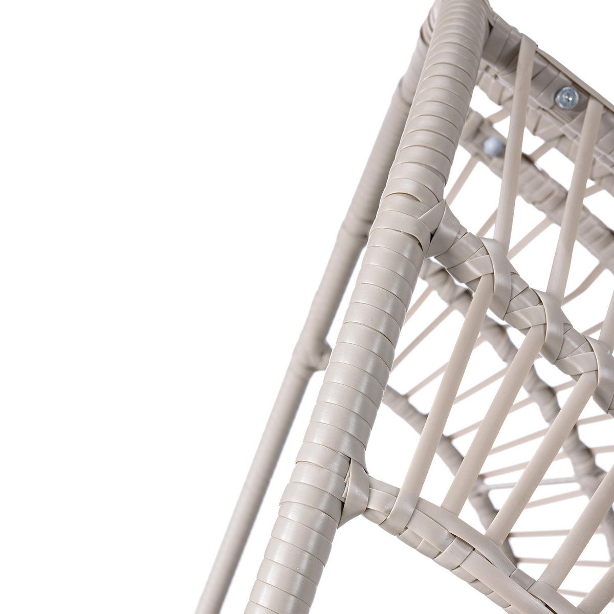 HÄNGESESSEL - Polyrattan / Stahl - Beige - Beige, Kunststoff/Textil (115/190/119cm) - home24