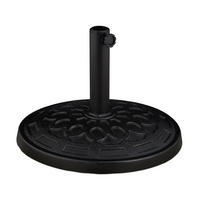 STOJAN na slnečník - čierna, kov/plast (48.5/48.5cm) - Relaxdays