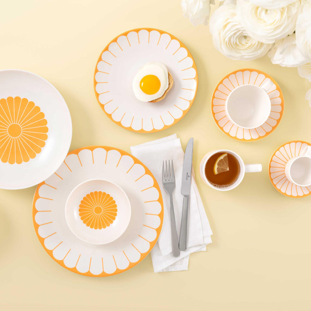 TAFELSERVICE Fleur Couleur Soleil 12er Set - Gelb, Keramik (24/5.1/24cm) - Villeroy & Boch