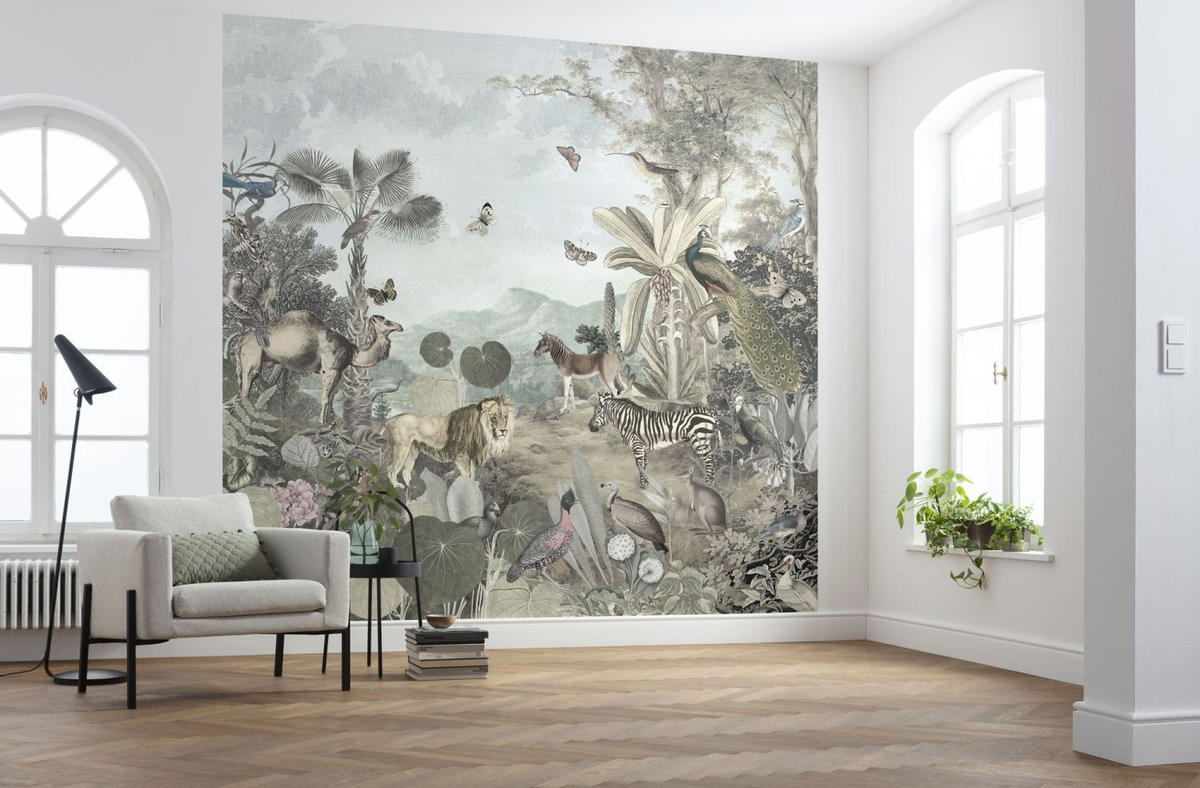 FOTOTAPETE tropischer Dschungel 300 x 280 cm - Grün, Papier (300/280cm) - Sanders & Sanders