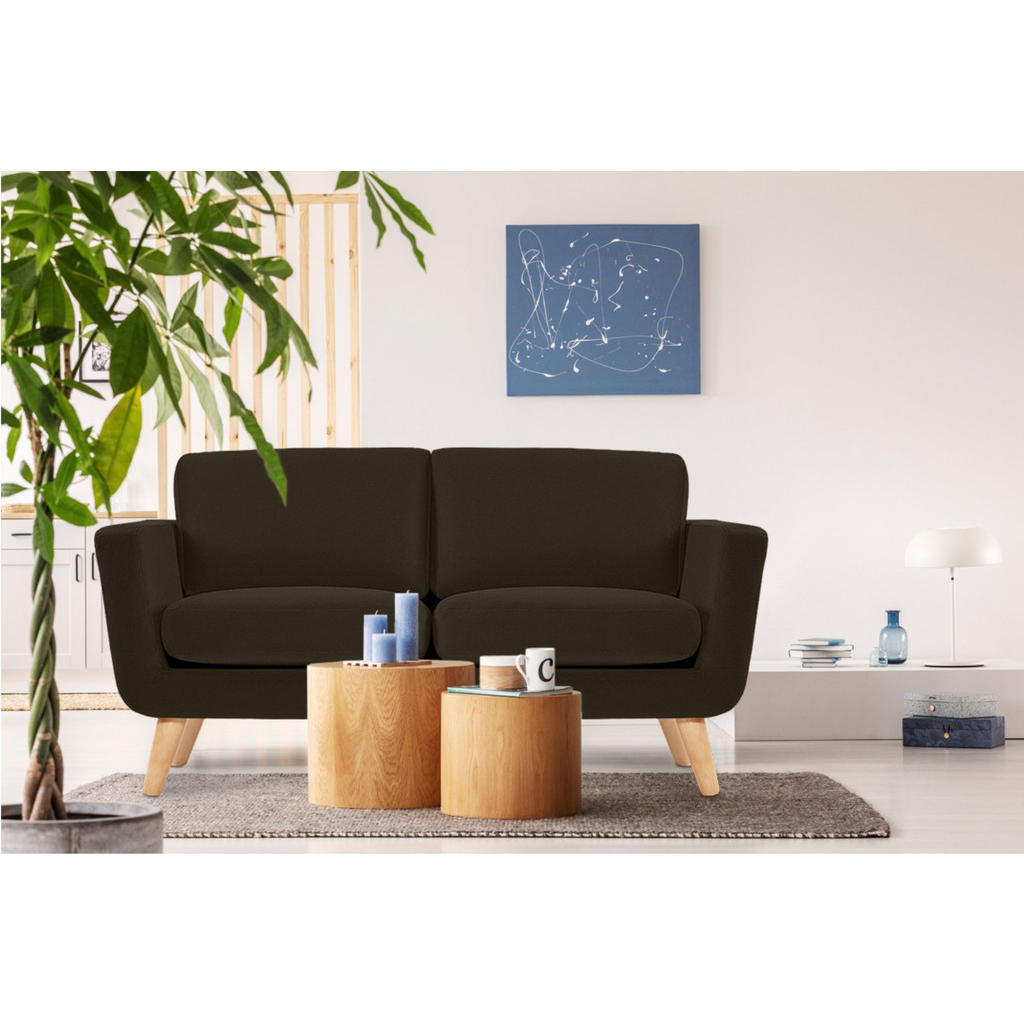 Thumbnail - Konsimo® Sofa, Dunkelbraun, Textil, 153x80x84 cm, FSC 100%, Hergestellt in Europa, Wohnzimmer, Sofas & Couches, Sofas, 2...