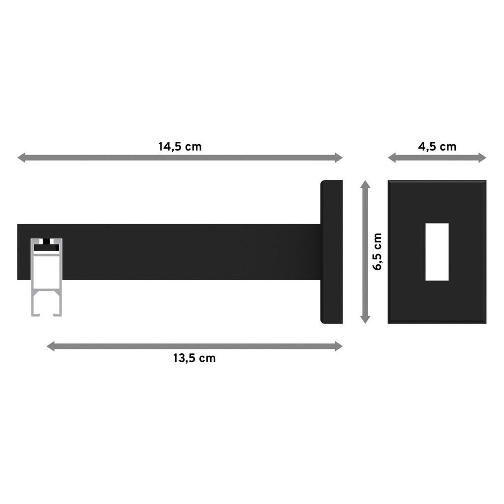 Thumbnail - Interdeco Innenlauf-Gardinenstangen-Set, Schwarz, Metall, 280 cm, Wohntextilien, Gardinen & Vorhänge, Gardinen-Stangen