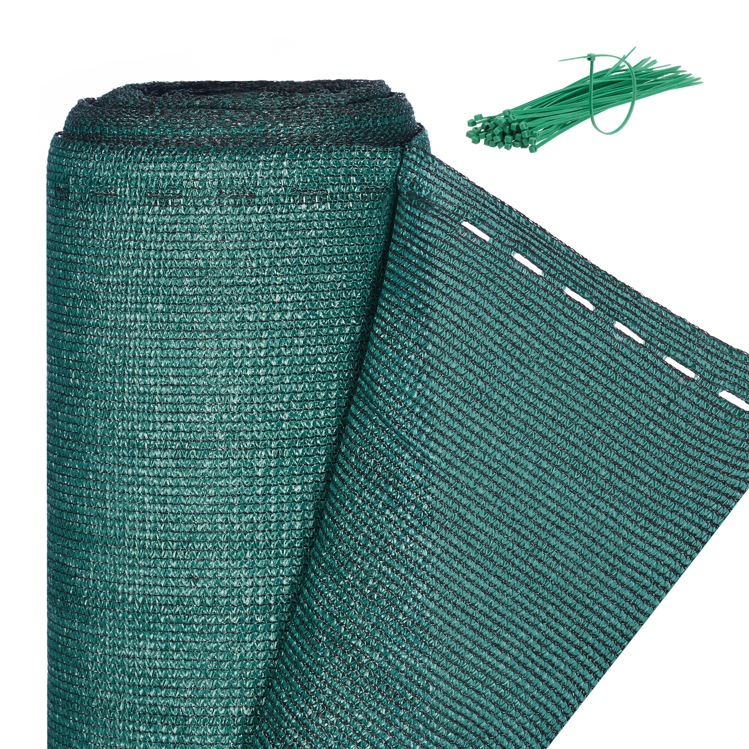 Relaxdays ZÁSTĚNA Tmavě zelená HDPE 1,2x6 m