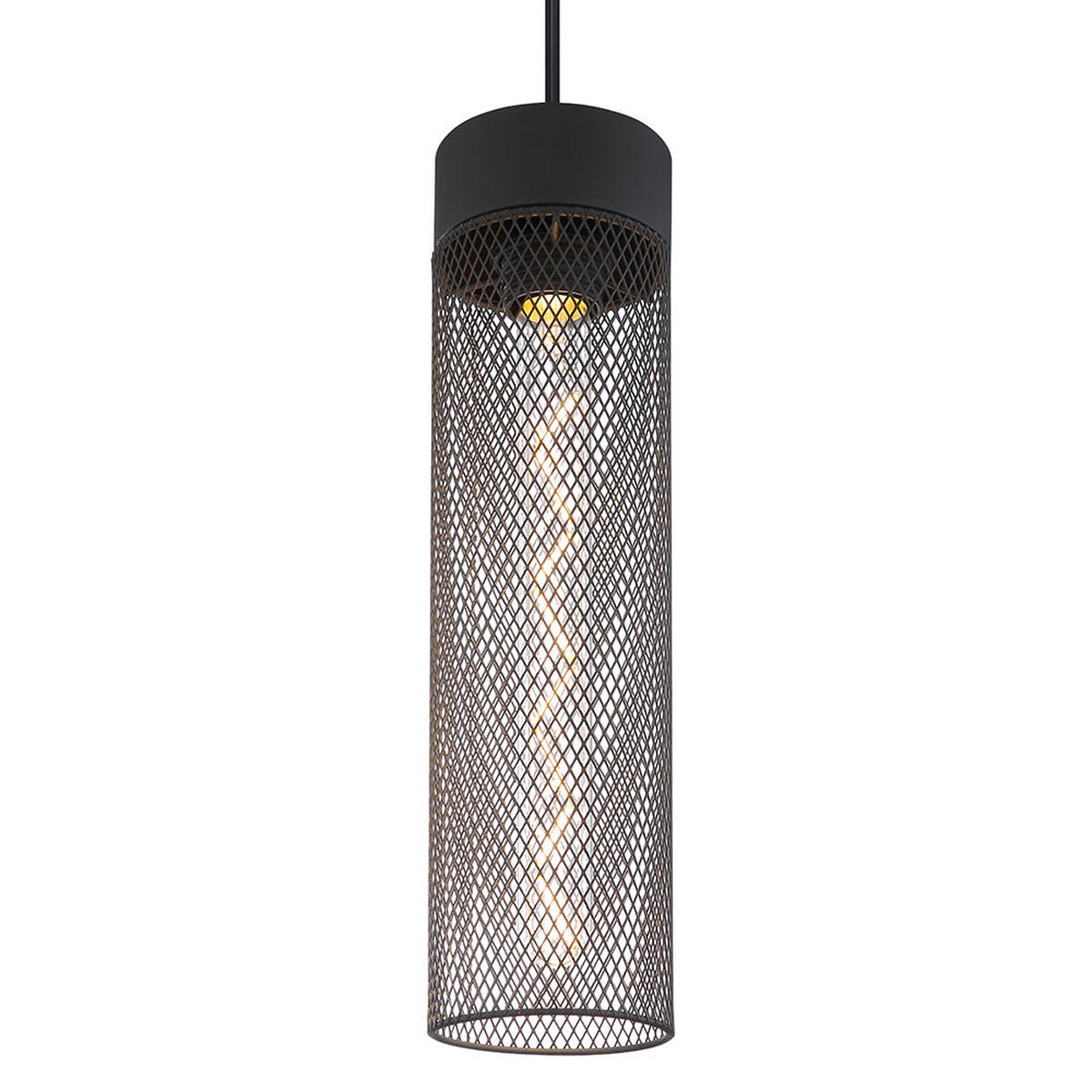 2X HÄNGELEUCHTE Metall Schwarz - Schwarz, Metall (10/10/120cm) - Globo Lighting