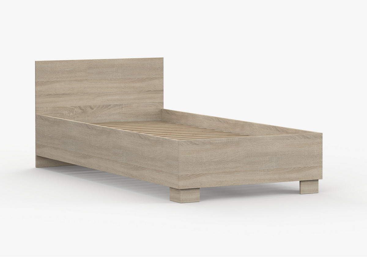 JUGENDZIMMER Elora in Eiche und Weiß – 6-teiliges Set – Grifffarbe Weiß - Braun, Holzwerkstoff (80/200/120cm)