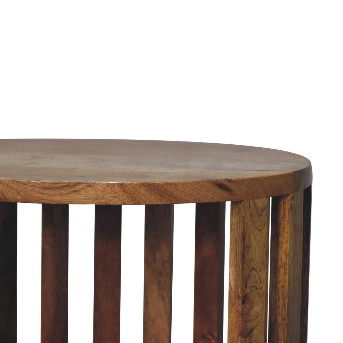 NACHTTISCH ARIELLA MIT EINFACHER REGAL - Beige/Messingfarben, Holz/Metall (36/40/26cm) - Artisan Furniture