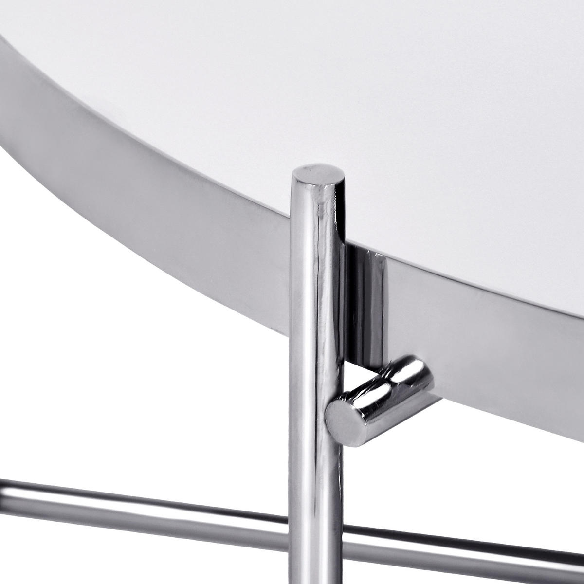 COUCHTISCH rund Silber 75/35 cm - Silberfarben, Metall (75/35/75cm) - WOMO-DESIGN
