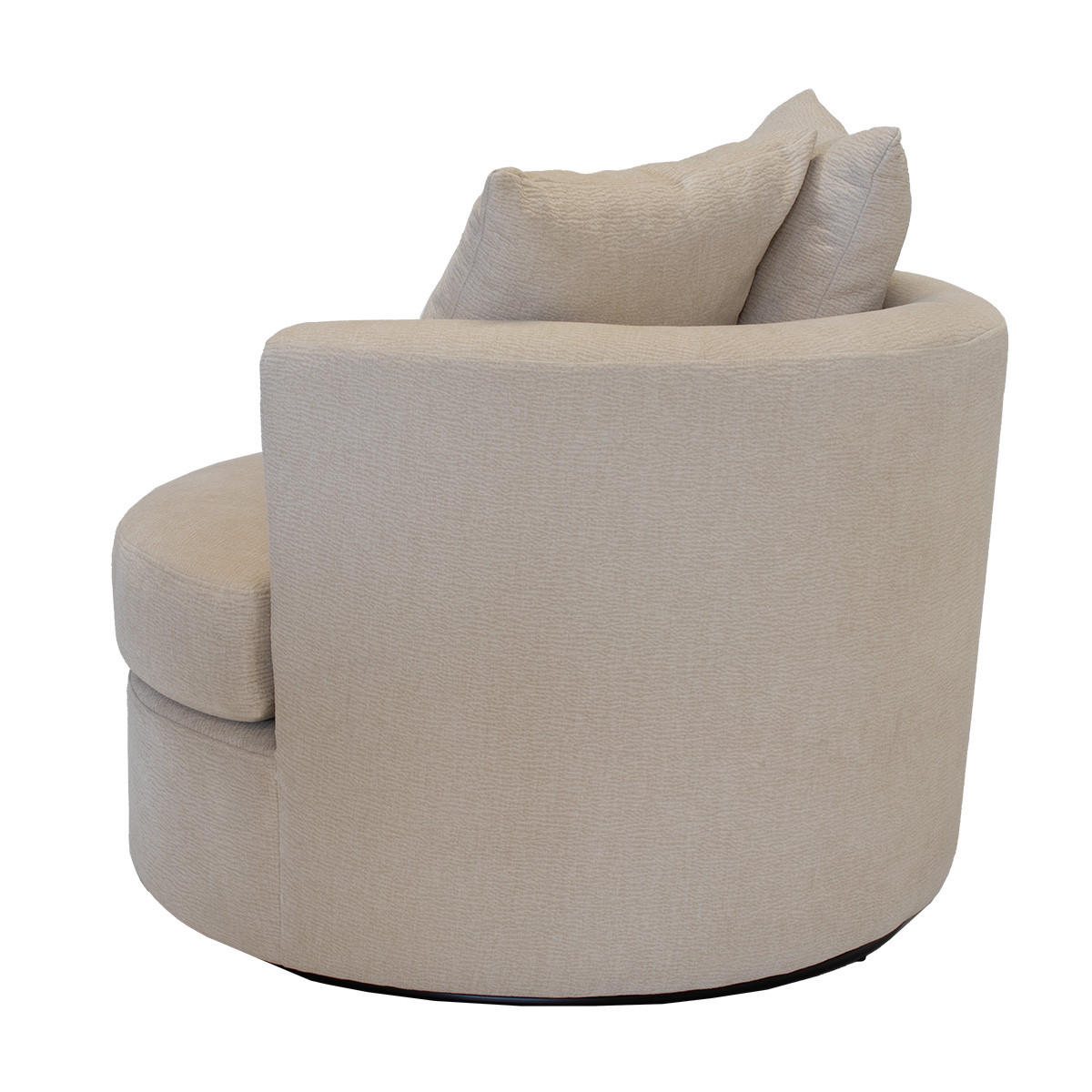 DREHSESSEL rund aus Stoff 93x88x84cm, beige - Beige, Textil (93/84/88cm) - Giga Meubel
